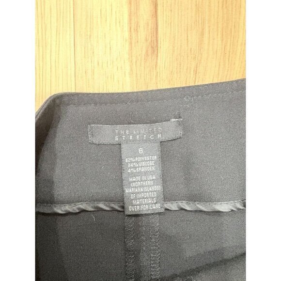 The Limited Black Pencil Skirt With Belt Size 6 Polyester/Viscose/Spandex Blend - Picture 3 of 4